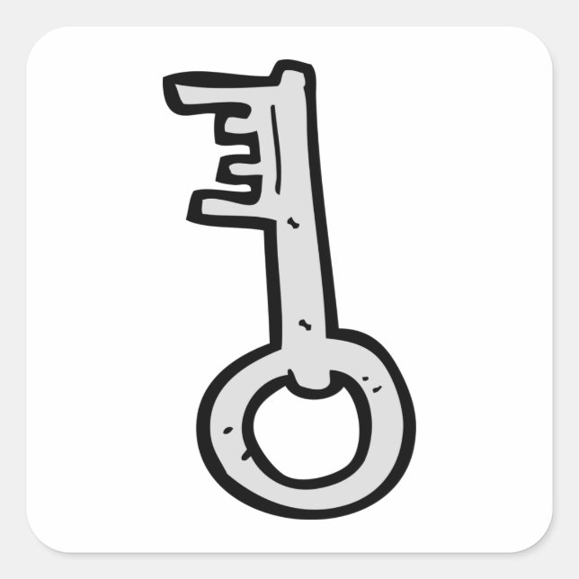 Adesivo Quadrado Chave Antiga (Frente)