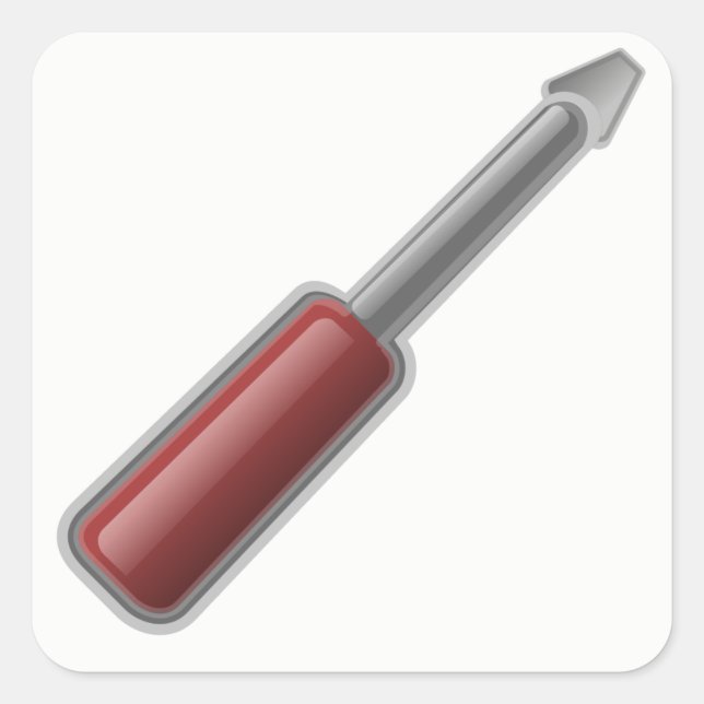 Adesivo Quadrado Chave de fenda (Frente)