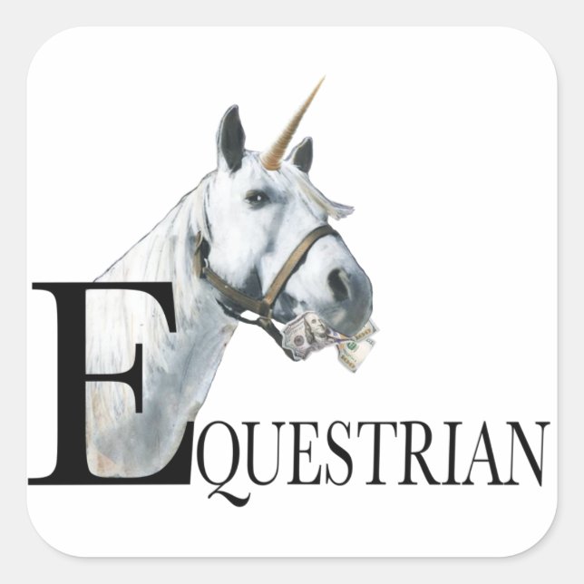 Adesivo Quadrado Chaveiro do olho do Unicórnio (Frente)