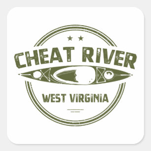Adesivo Quadrado Cheat River, Virgínia Ocidental