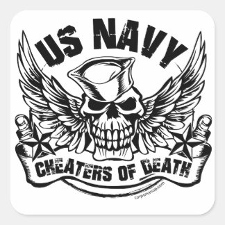 Adesivo Quadrado Cheateres da Morte Corpsmanup.com Sticker