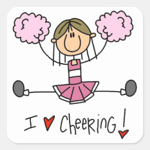 Adesivo Quadrado Cheerleader Rosa