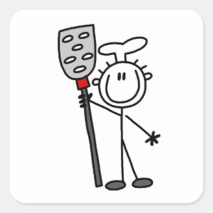 Adesivo Quadrado Chef Com Espátula