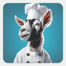 Adesivo Quadrado Chef Goat
