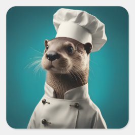 Adesivo Quadrado Chef Otter