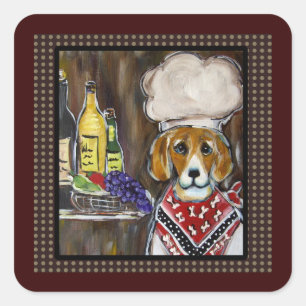 ADESIVO QUADRADO CHEFE BEAGLE