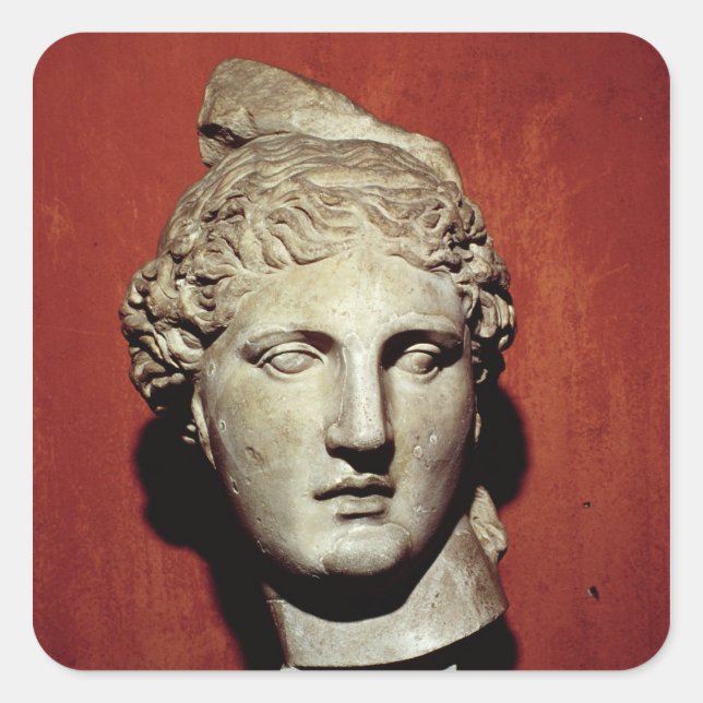 Adesivo Quadrado Chefe de Apolo de Ephesus (Frente)