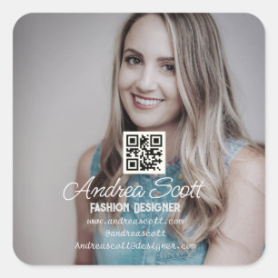 Adesivo Quadrado Chefe de empresa do sexo feminino adicione nome de