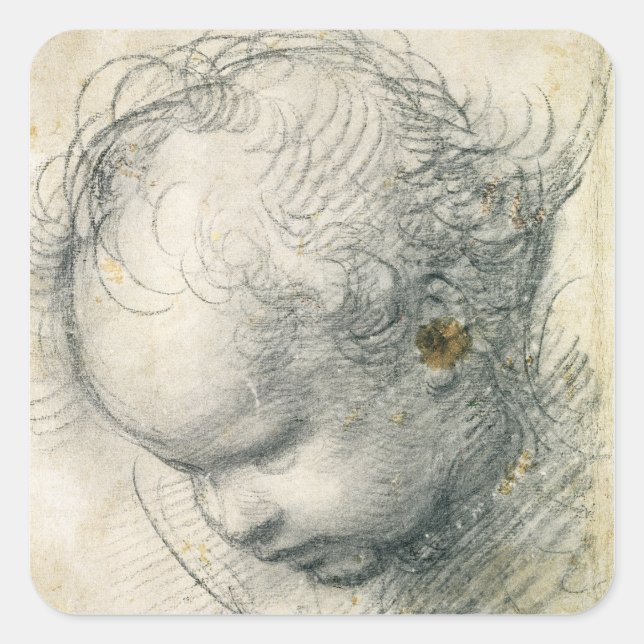 Adesivo Quadrado Chefe de um Cherub (Frente)