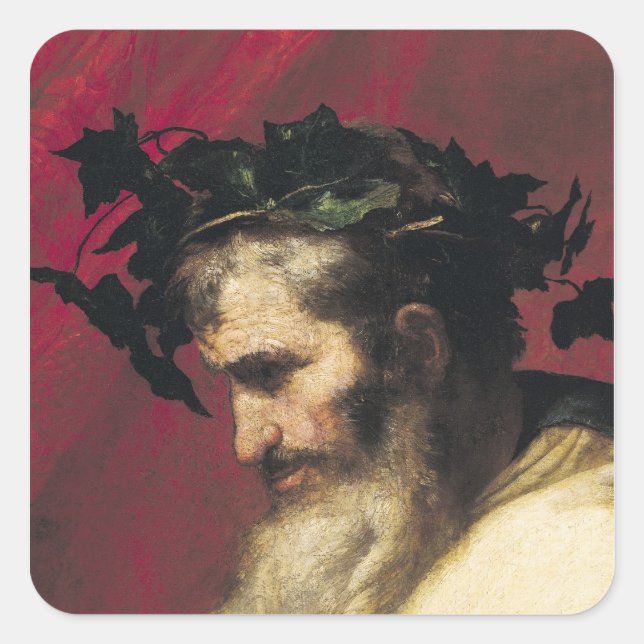 Adesivo Quadrado Chefe de um Velho (Frente)