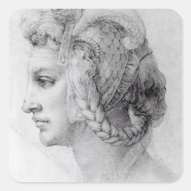 Adesivo Quadrado Chefe Ideal de uma Mulher, c.1525-28 (Frente)