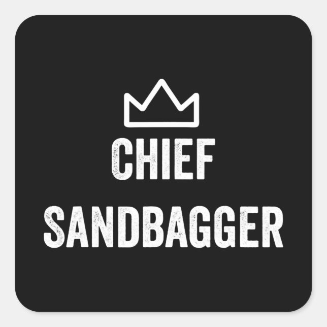Adesivo Quadrado Chefe Sandbagger Golf Meme Bjj Chess Sandbag (Frente)