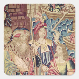 Adesivo Quadrado Chegada de Vasco da Gama em Calicut