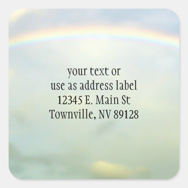 Adesivo Quadrado Cheio Arco-Íris (Frente)