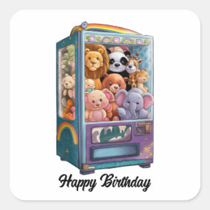 Adesivo Quadrado cheio de ursos de pelúcia