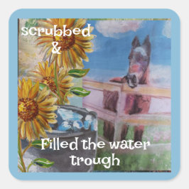 Adesivo Quadrado cheio hoje doce Jamie