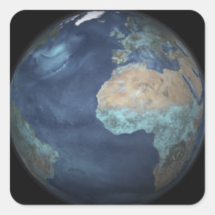 Adesivo Quadrado Cheio Terra mostrando evaporação