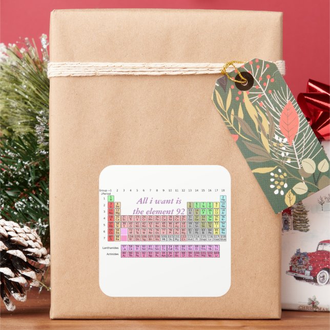 Adesivo Quadrado Chemistry Teacher - Periodic Table Science Teacher (Feriado)