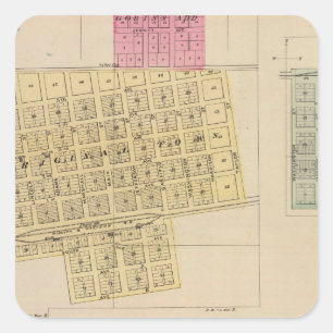 Adesivo Quadrado Cheney, Andale, Mulvane, e Milão, Kansas