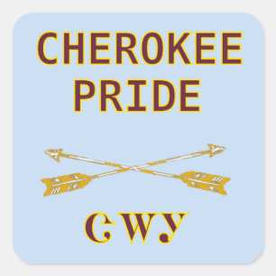 Adesivo Quadrado Cherokee Pride with Arrows Sticker