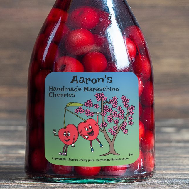 Adesivo Quadrado Cherry Pals Encantado Cartoon Jam Pie e mais (Criador carregado)