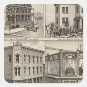 Adesivo Quadrado Cherryvale, Kansas