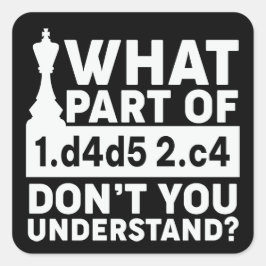 Adesivo Quadrado Chess Engraçado Mova Preto e Branco
