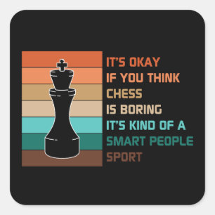 Adesivo Quadrado Chess Quote Vintage Sunset