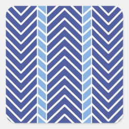 Adesivo Quadrado Chevron Pattern Blue