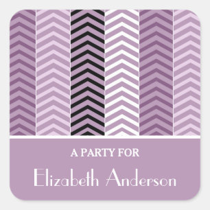 Adesivo Quadrado Chevron roxo feminino listra o teste padrão com