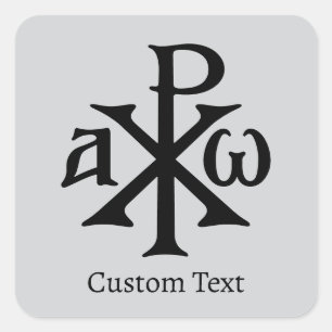 Adesivo Quadrado Chi Rho Christograma