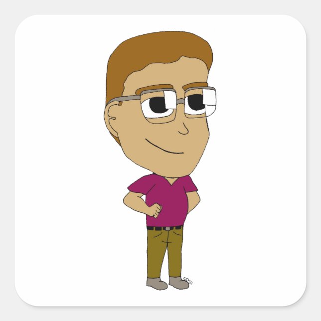 Adesivo Quadrado chibi (Frente)