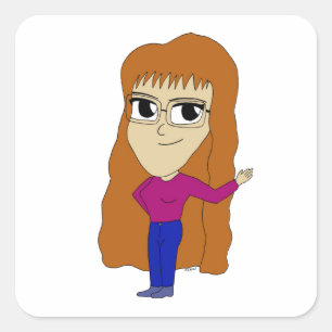 Adesivo Quadrado chibi