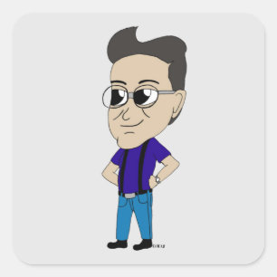 Adesivo Quadrado chibi