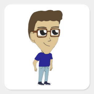 Adesivo Quadrado chibi