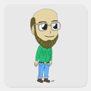 Adesivo Quadrado chibi