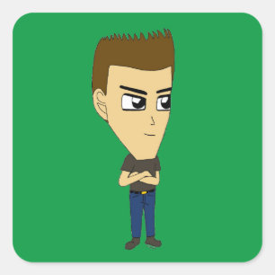 Adesivo Quadrado chibi