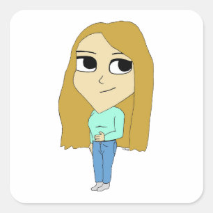Adesivo Quadrado chibi