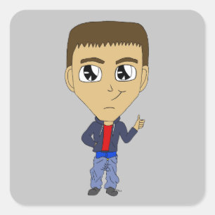 Adesivo Quadrado chibi