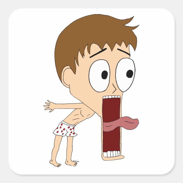 Adesivo Quadrado chibi (Frente)