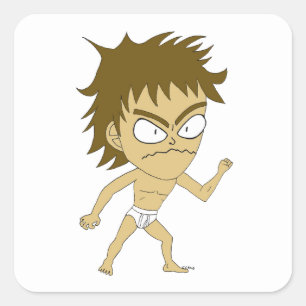 Adesivo Quadrado chibi