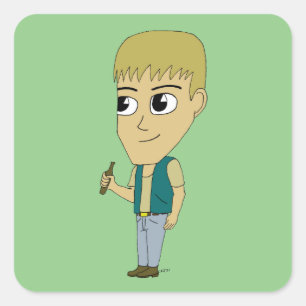 Adesivo Quadrado chibi