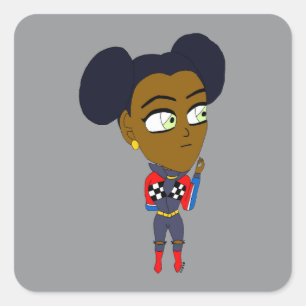 Adesivo Quadrado chibi