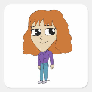 Adesivo Quadrado chibi