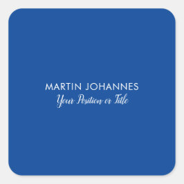 Adesivo Quadrado Chic Elegante Mínimo Azul-Na moda