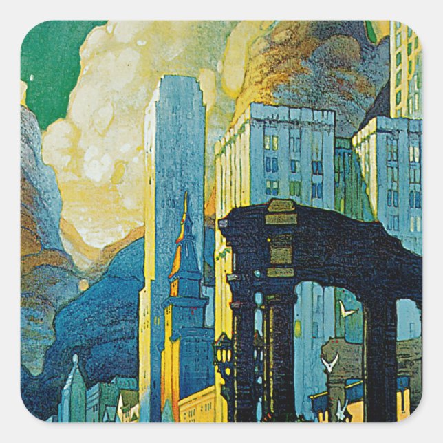 Adesivo Quadrado Chicago (Frente)