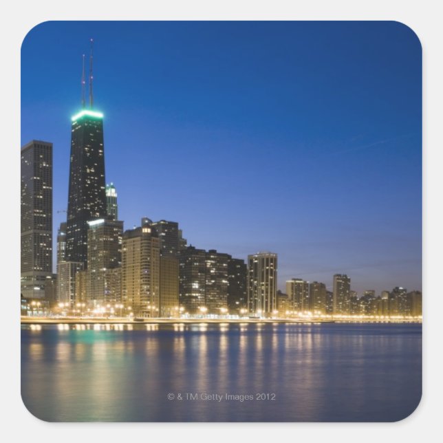 Adesivo Quadrado Chicago Lakefront (Frente)
