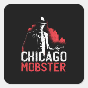 Adesivo Quadrado Chicago Mobster