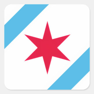 Adesivo Quadrado Chicago Six Pointed Star