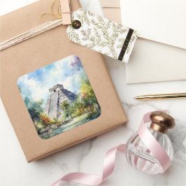 Adesivo Quadrado Chichen Itza